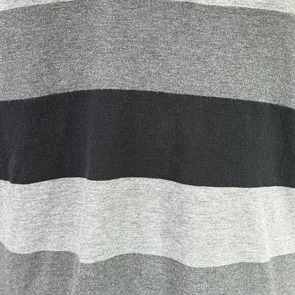 Venezia Lane Bryant Ladies Striped Collared T-Shirt Black Gray White Size 14-16 - Picture 5 of 13